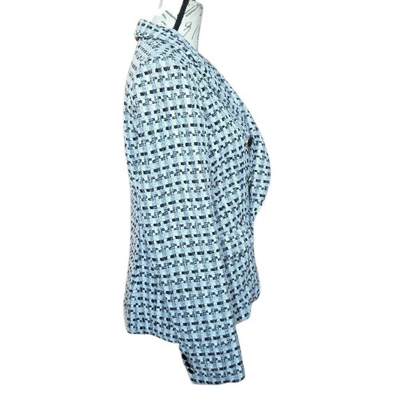 Rachel Zoe Women's Size Large White Black Tweed Blazer Jacket - Picture 3 of 5